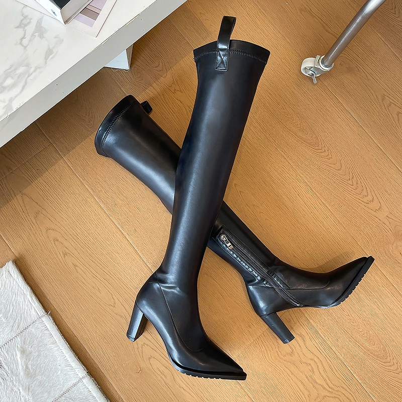 Женские ботфорты из натуральной кожи 22-24 5 см |