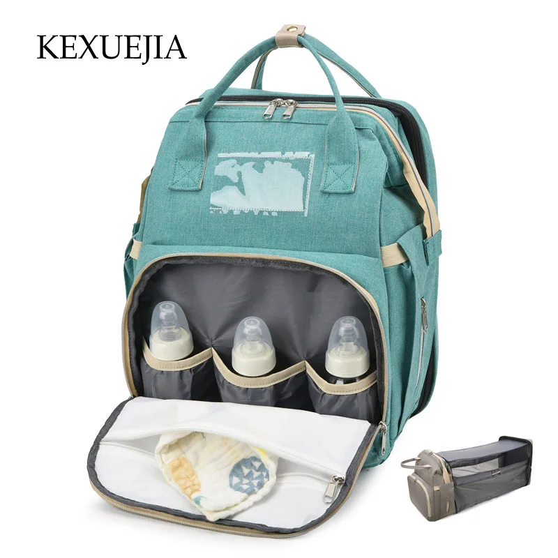 

Тканевый рюкзак KEXUEJIA из ткани Оксфорд для мам, вместительная сумка для коляски, классический однотонный органайзер, Детская сумка, повседне...