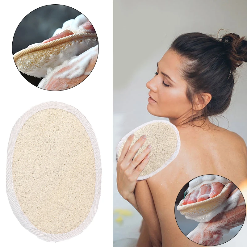 

Natural Loofah Body Scrubber Bath Exfoliating Sponge Soft Shower Brushes Clearner Pad Exfoliator Shower Puff Body Skin Care Tool