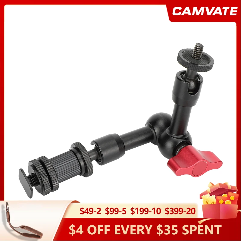 

CAMVATE 7" Articulating Magic Arm With Shoe Mount Adapter For On-camera Monitor, Microphone, LED Light, Photography Accessories