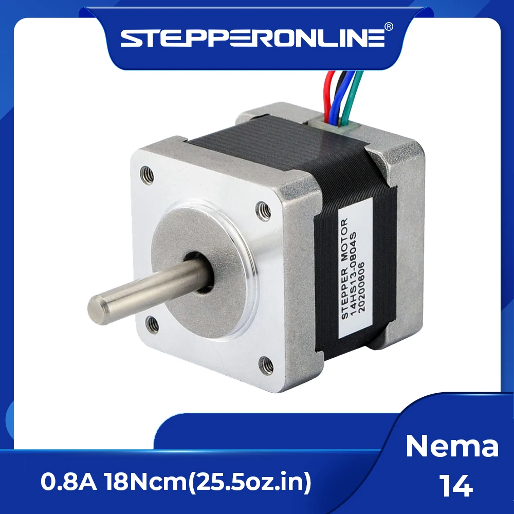 

Шаговый двигатель Nema14, шаговый двигатель 18 см (25,5 унций. in) 35x34 мм 0,8a 4-lead Nema 14, шаговый двигатель для 3D принтера с ЧПУ