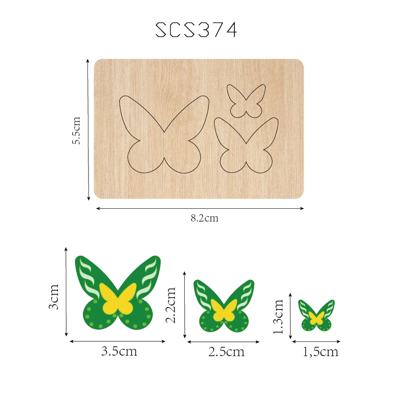 Деревянный нож для резки бабочки используемый с машиной SCS374