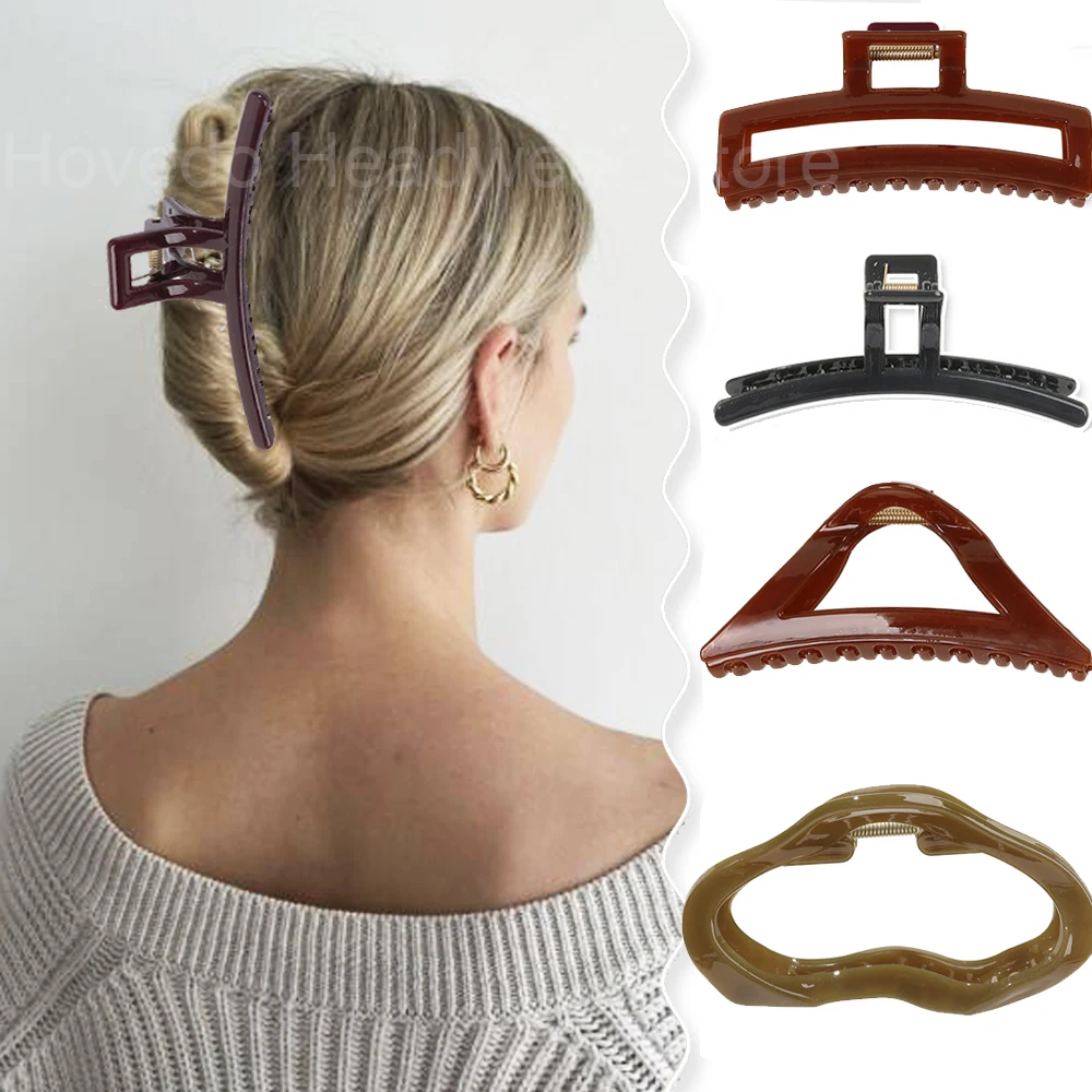 

Large Hair Claw Clip for Women Shark Crab Clip Hairpins Bath Ponytail Clamps Barrette Hairwear Girls Headdress Hair Accessories