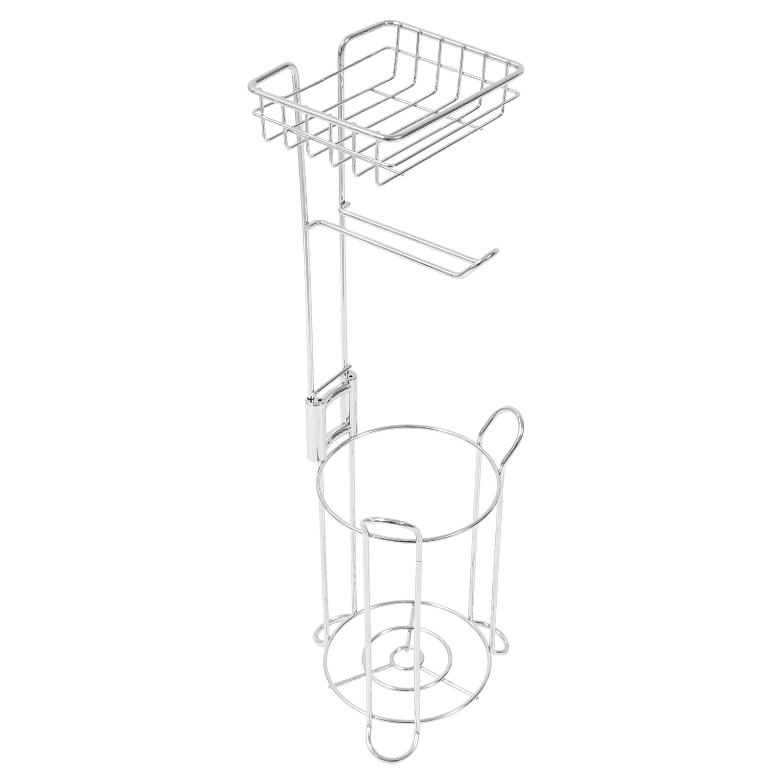 

Paper Toilet Roll Holder Tissue Rack Stand Organizer Towel Bathroom Dispenser Storage Shelf Freestanding Shampoo Racks Floor