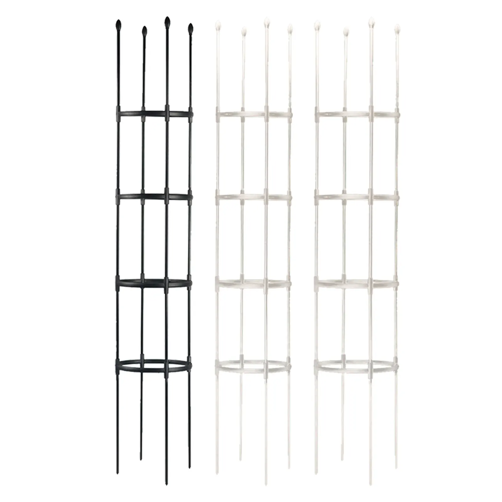 

Garden Obelisk Trellis For Climbing Plants 1.95M Plant Cage And Support For Vines Roses Rustproof PE PP Coating Steel Frame For