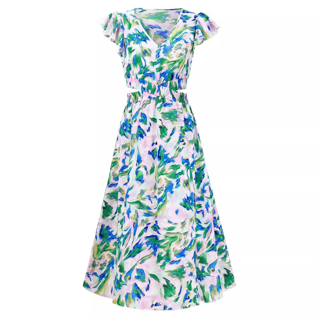 Женское Повседневное платье в европейском и американском стиле маленькое летнее