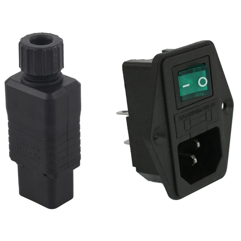 

AC 10A 250V IEC320 C14 Inlet Module With Neon Lamp Rocker Switch & C19 Connector - IEC 60320 C 19, Rated 20A, 110V-250V