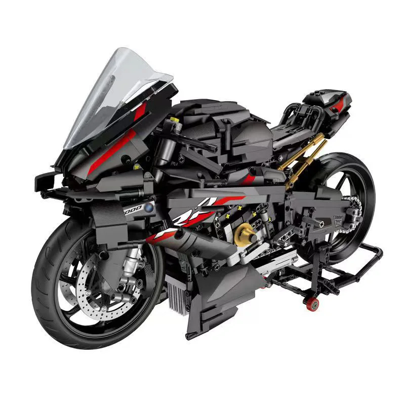 

Высокотехнологичный локомотив S 1000 RR с черным мотоциклом 28686, технические строительные блоки Moc, кирпичи, совместимые с 42130 моделями, 2079 шт.