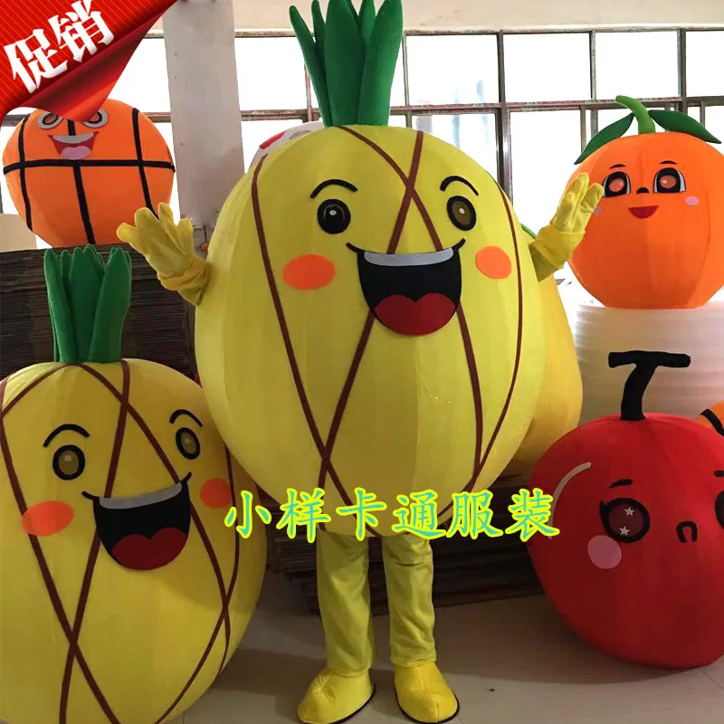 

Талисман в виде фруктов, вишни, ананаса, мультяшный персонаж для вечерние ринки, Хэллоуина, карнавала, бесплатная доставка