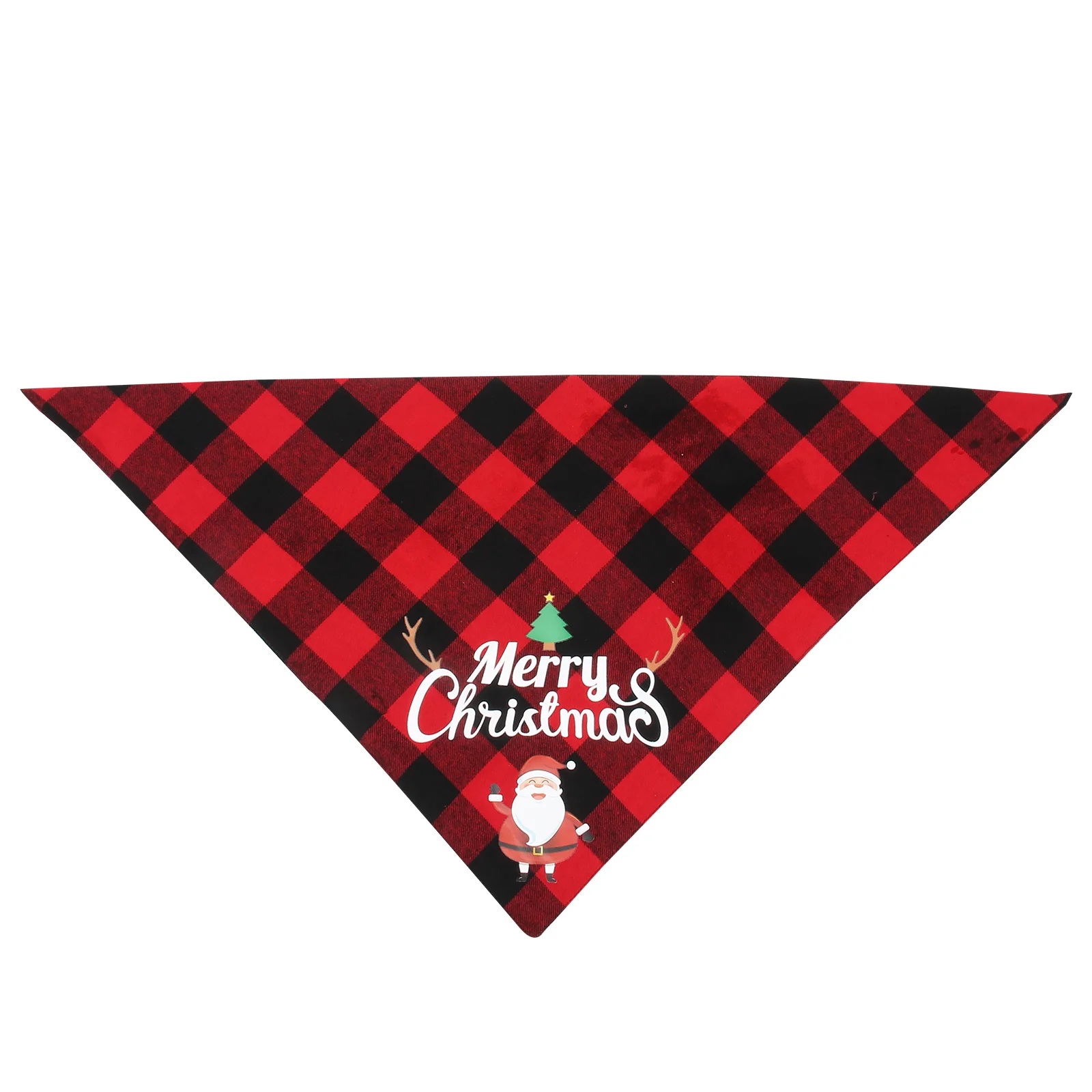 

1pc Buffalo Plaid Bandana Puppy Saliva Towel Christmas Puppy Scarf Holiday Cat Bib Dog Triangle Bandanas Holiday Dog Bandanas