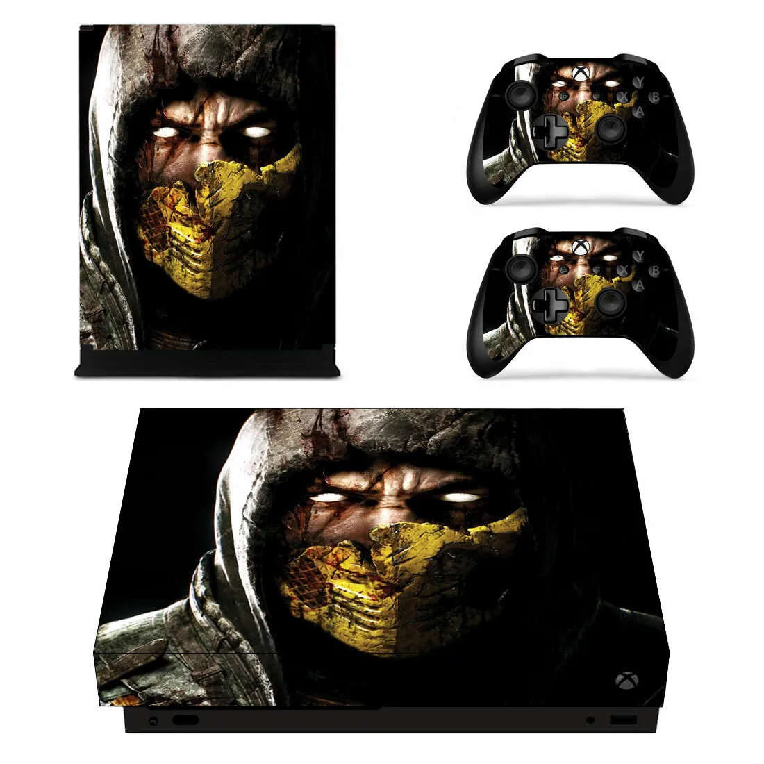 Фото Наклейка Mortal Kombat Skin, наклейка для консоли Xbox One X и 2 геймпада №2