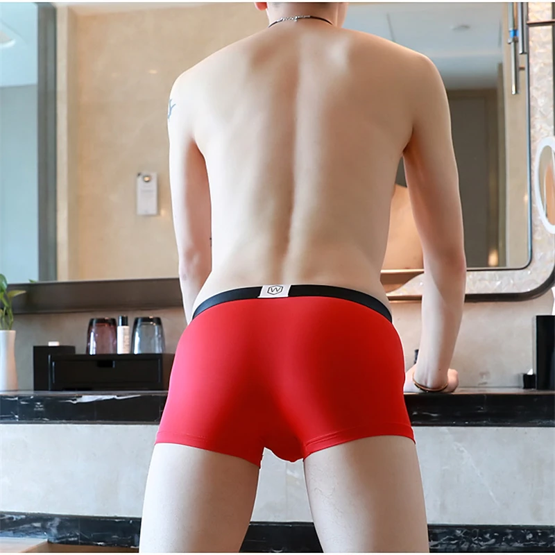 Боксеры AIIOU мужские эластичные нижнее белье хлопковые дышащие Однотонные