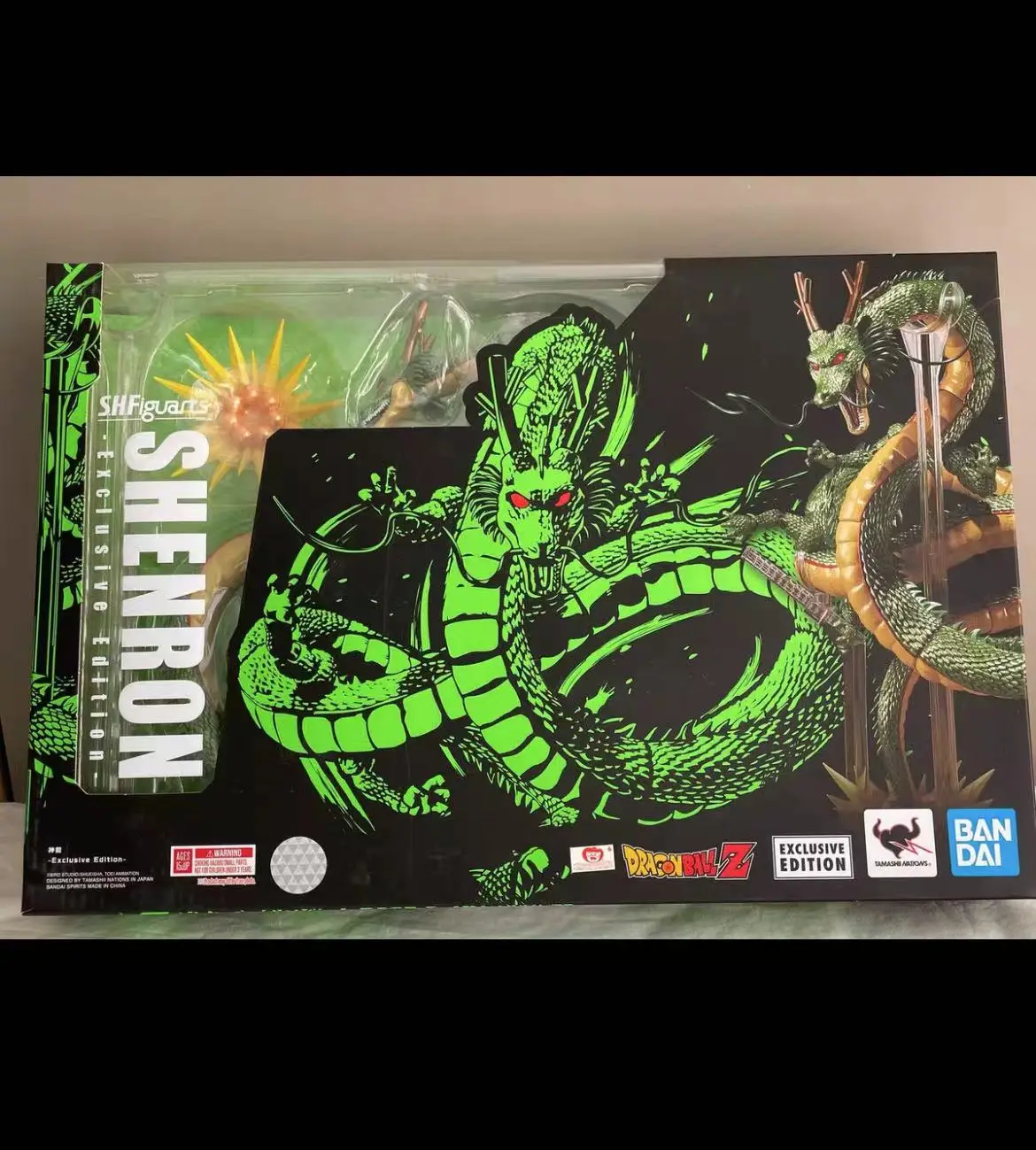 100% Оригинальные фигурки Bandai Sh фигуртс Shf Драконий жемчуг Sdcc Shenron Эксклюзивное