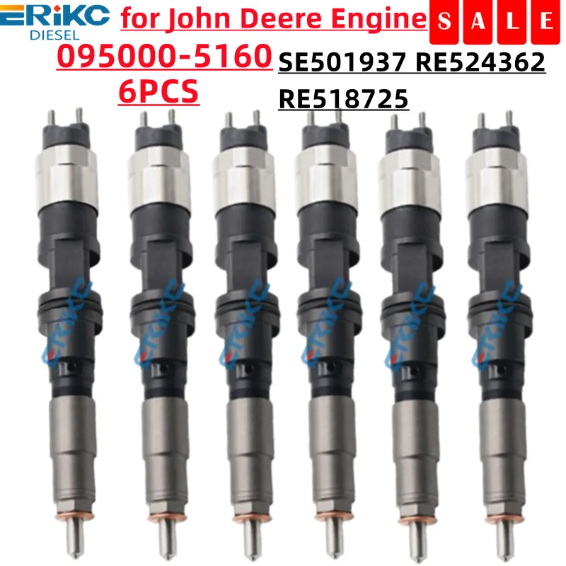 Оригинальная топливная форсунка EW SE 501937 RE 524362 518725 095000 -5160 -5161 5160 для John Deere 6 шт.
