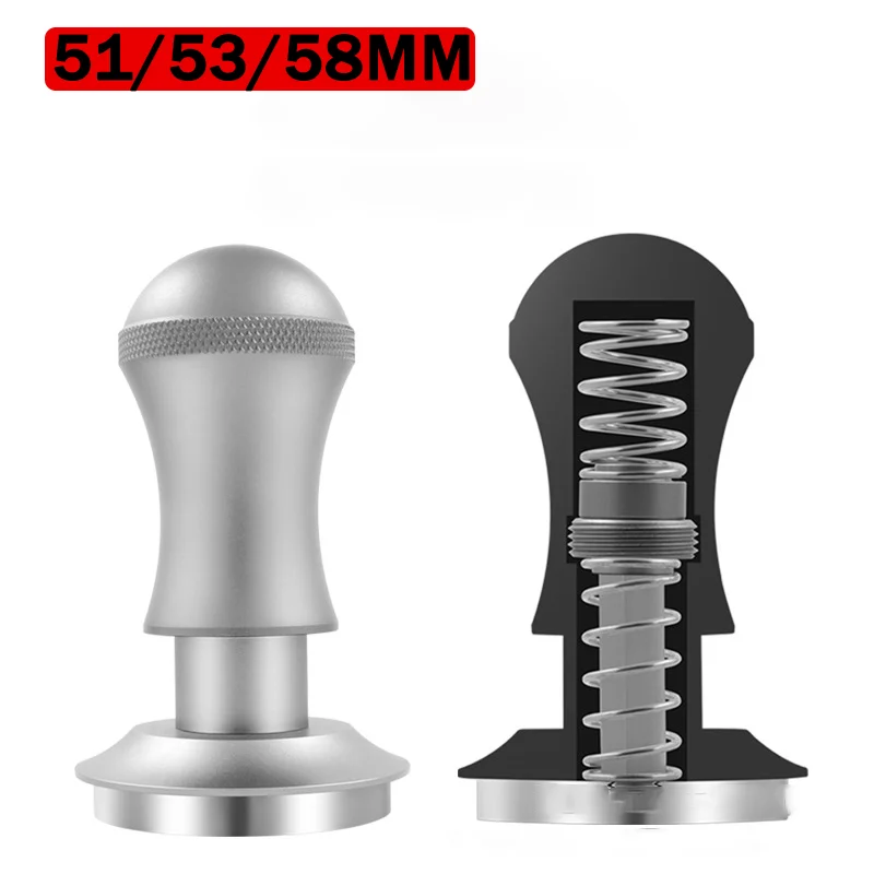 

51/53/58mm Double Spring Coffee Tamper Stainless Steel Constant Filler 30lb Coffee Powder Press Hammer Barista Tools