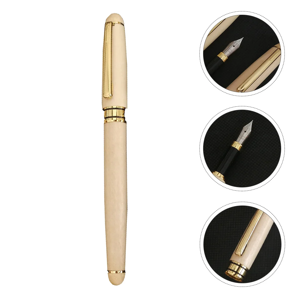 

Natural White Wood Fountain Pen Fountain Pen Nibs Fude Nib Fountain Pen Signing Pen Calligraphy Pen Wooden Signature Pen Office