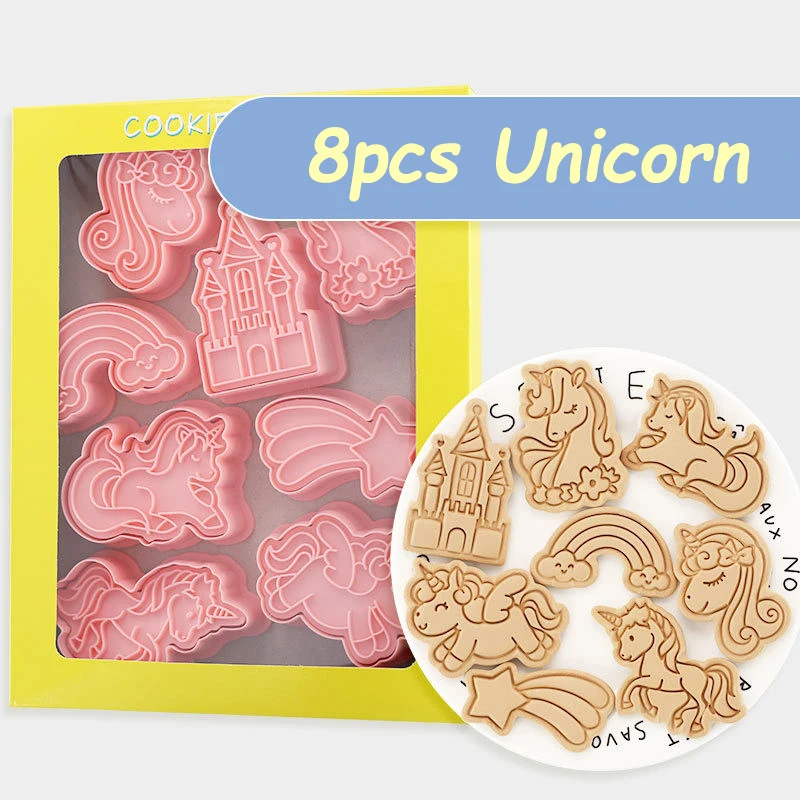 8 шт. форма в форме единорога мультяшная домашняя ручная работа Сделай Сам 3D