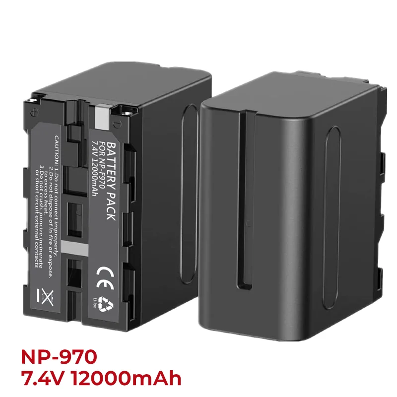 

NP-F970 NP-F960 NP-F930 NP-F950 12000mAh Ersatz Batterie Kompatibel mit Sony DCR-VX2100,FDR-AX1,HDR-AX2000,HDR-FX7,HVL-LBPB