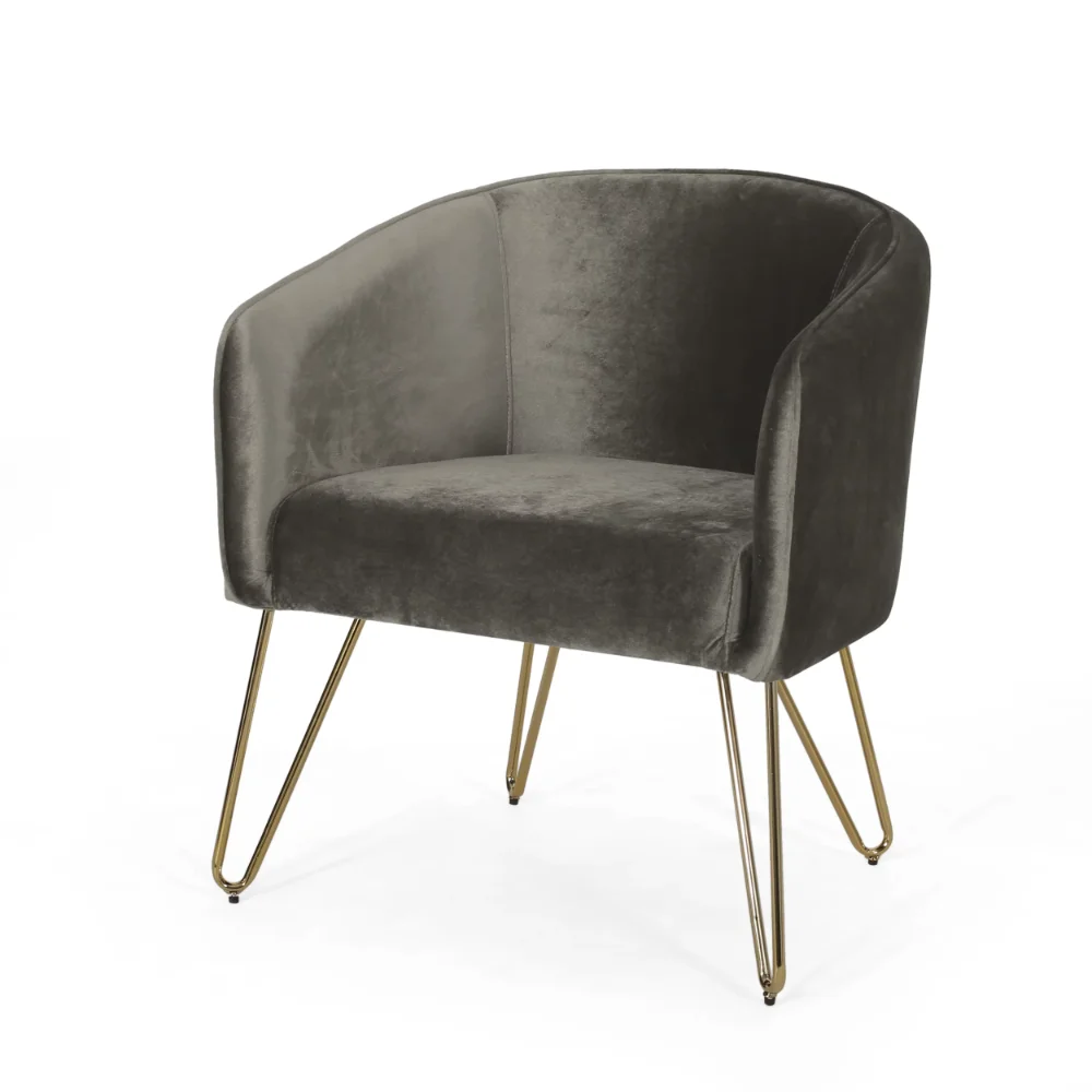 

Noble House Fairborn Fabric Club Chair, Gray