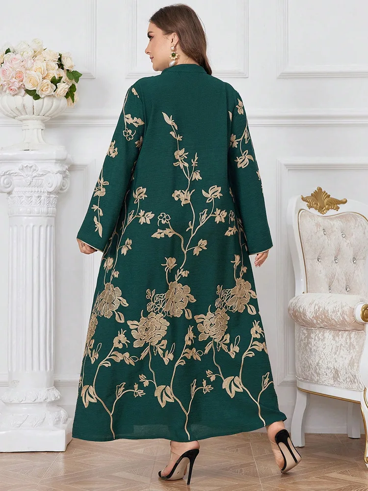 Рамадан Абая для женщин Мусульманское платье макси с принтом Турция Кафтан Дубай