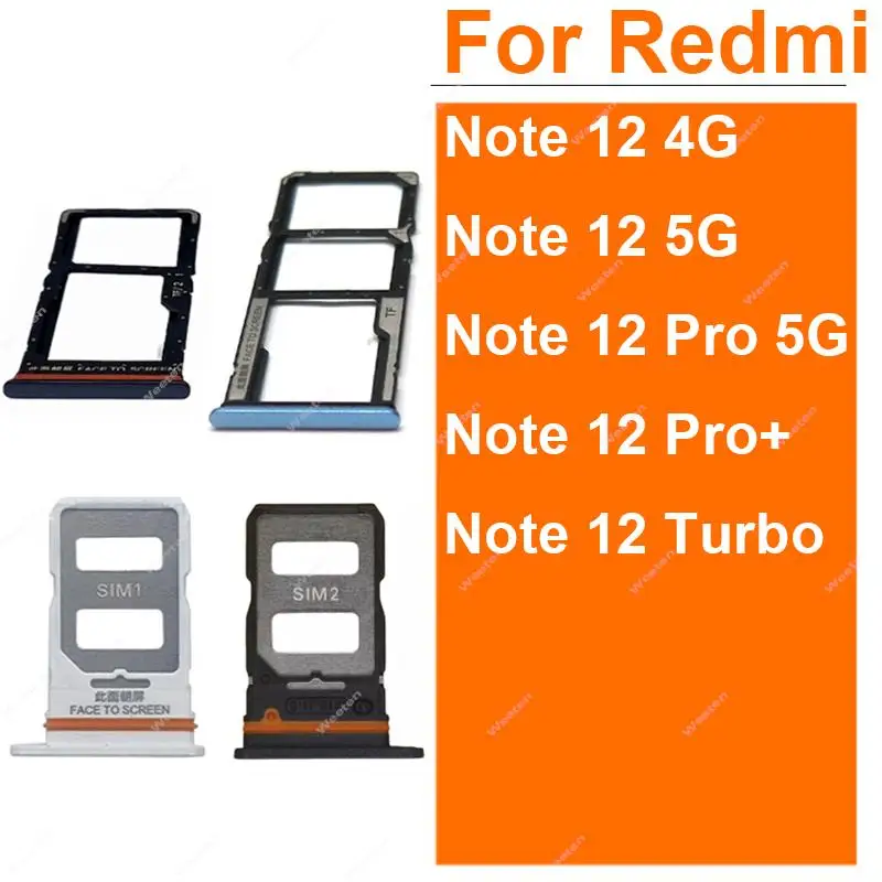 

For Redmi Note 12 Pro 12 Pro Plus Turbo 4G 5G SD Card Reader Holder SIM Card Slot Micro Sim Card Tray Replacement Parts