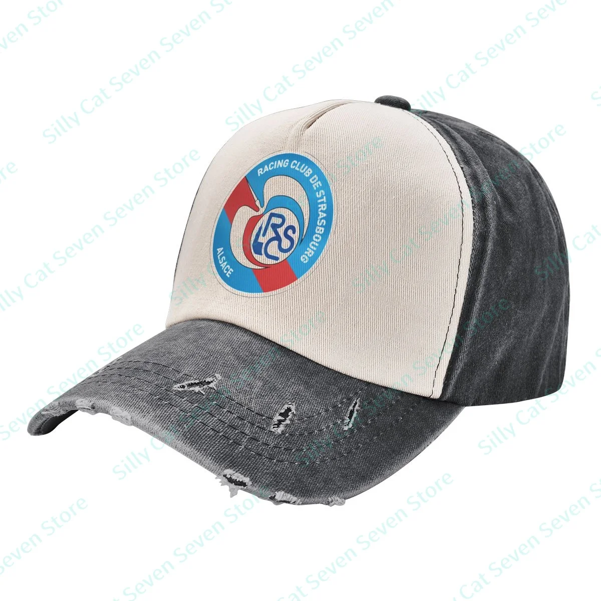 

Fashion Strasbourgs cowboy Baseball Cap Men Women Vintage adjustable Mixed color stitching Baseball Cap Washed Dad Hat