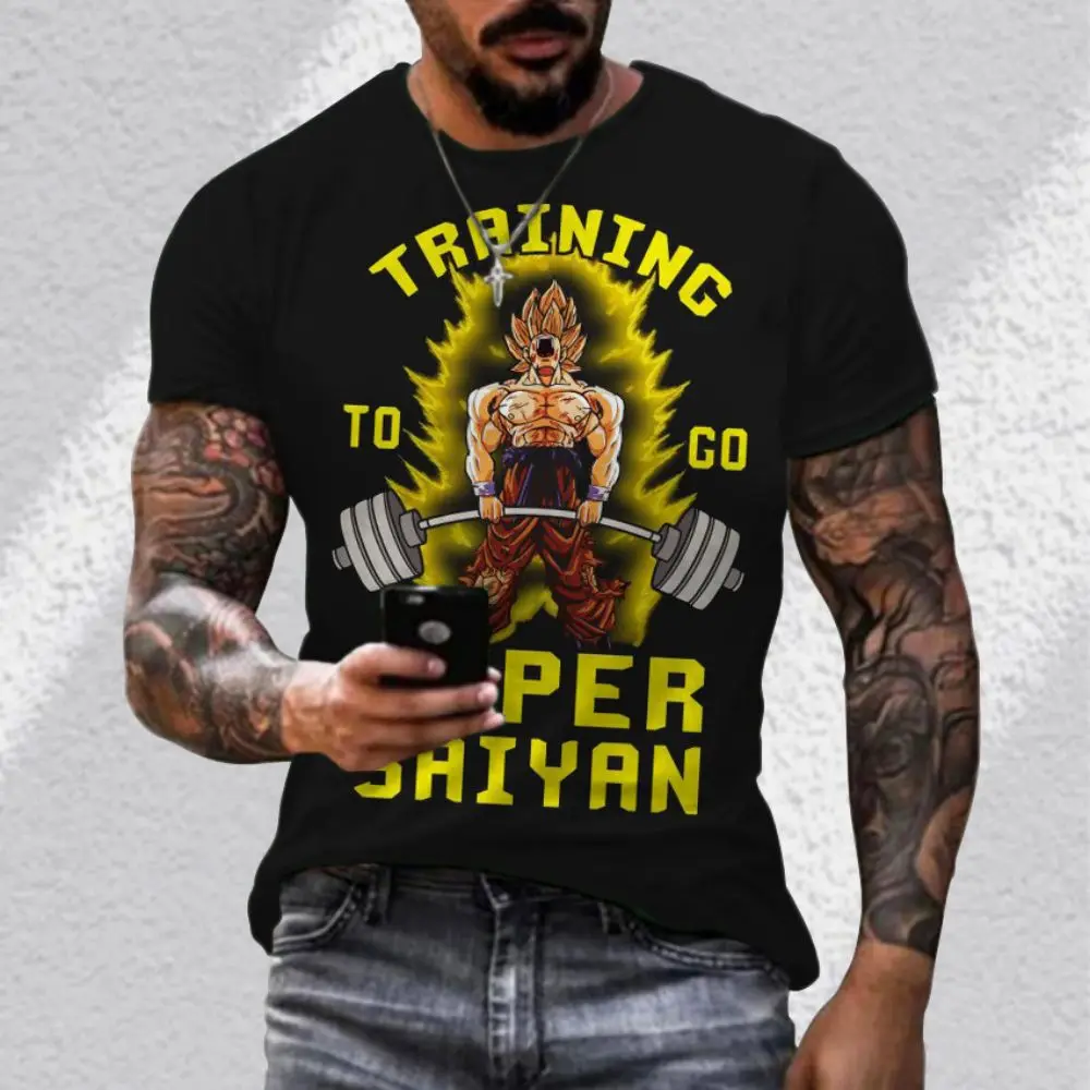 

Clothes Men Vegeta Shirt Fashion Essentials Sports Anime Hip Hop T-shirt 3D Print Quick Dry Dragon Ball Z Super Saiyan Men's
