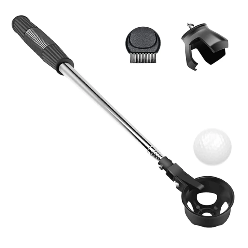 

Golf Ball Retriever,Telescopic Golf Ball Retriever For Water With Golf Ball Grabber For Putter & Golf Club Cleaner Brush
