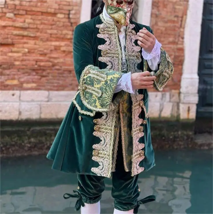 Бальное платье в стиле рококо Эра барокко для мужчин роскошный костюм с вышивкой