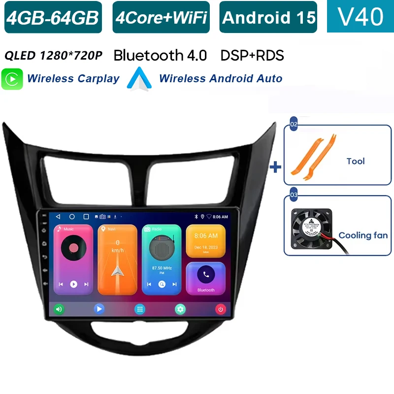 

Автомагнитола для Hyundai Solaris 1 2010-2016 с Wi-Fi и BT, мультимедийный видеоплеер, навигация, GPS, Carplay, Android, автомагнитола 2 din, DVD