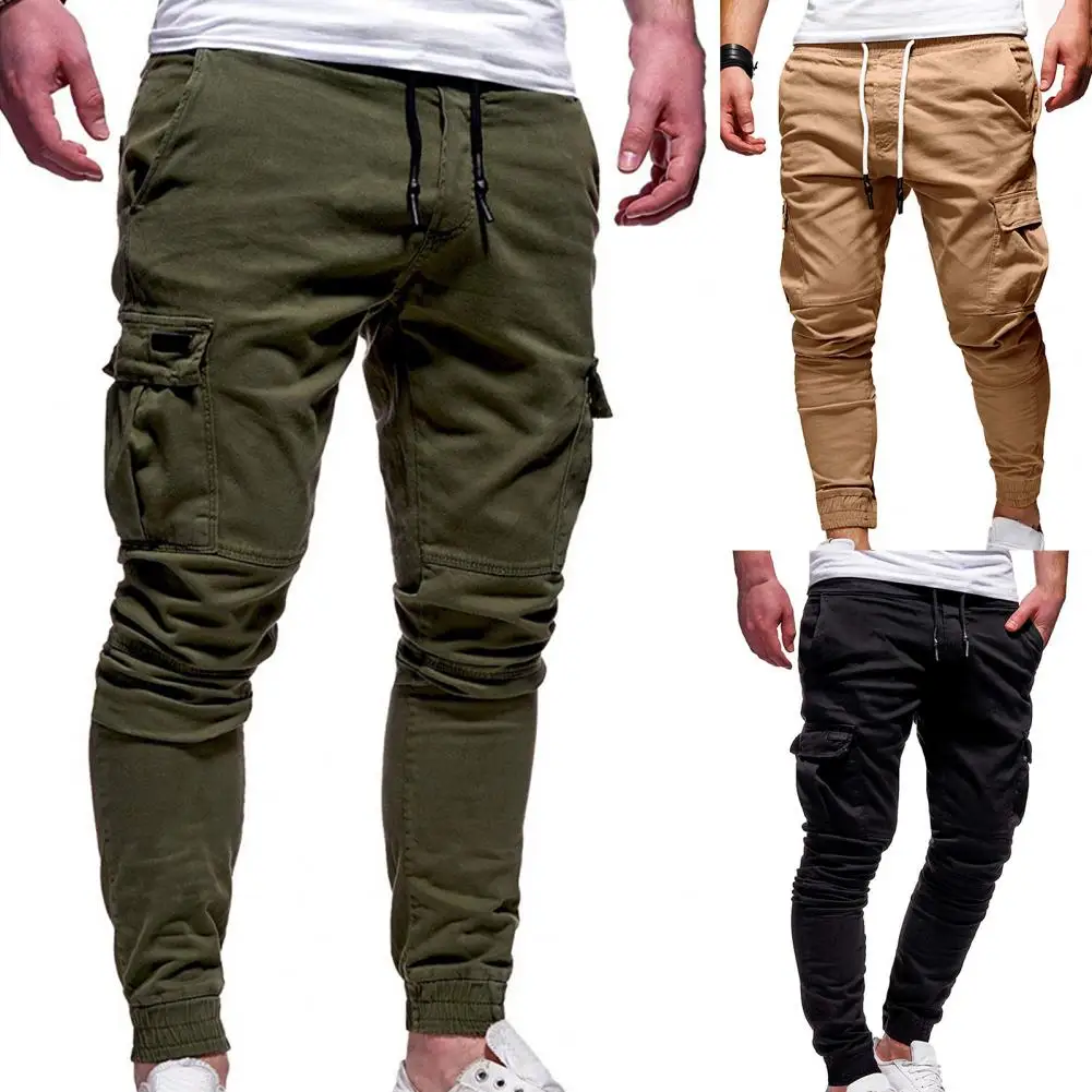 

Casual Casual Pants Pants Trousers Pockets Loose Multi Pockets Sweatpants Mid Rise
