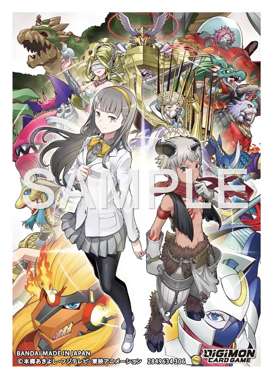 Фото Новые официальные протекторы для карт Bandai DTCG Vol.3 (60 шт., 4 дизайна) Digimon Savers Beatbreak, аниме-протекторы для карт, изысканный подарок, игрушки, 2026 год №4