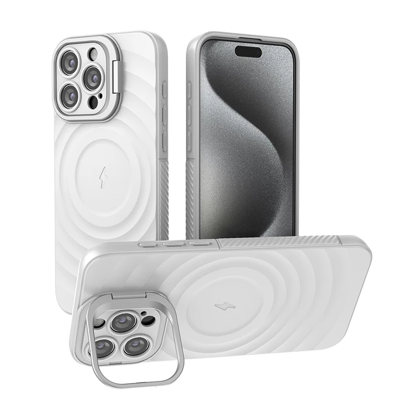 Мегнитный чехол для iphone 15 14 13 Pro MAX мягкий чехол-подставка из ТПУ с кольцевым