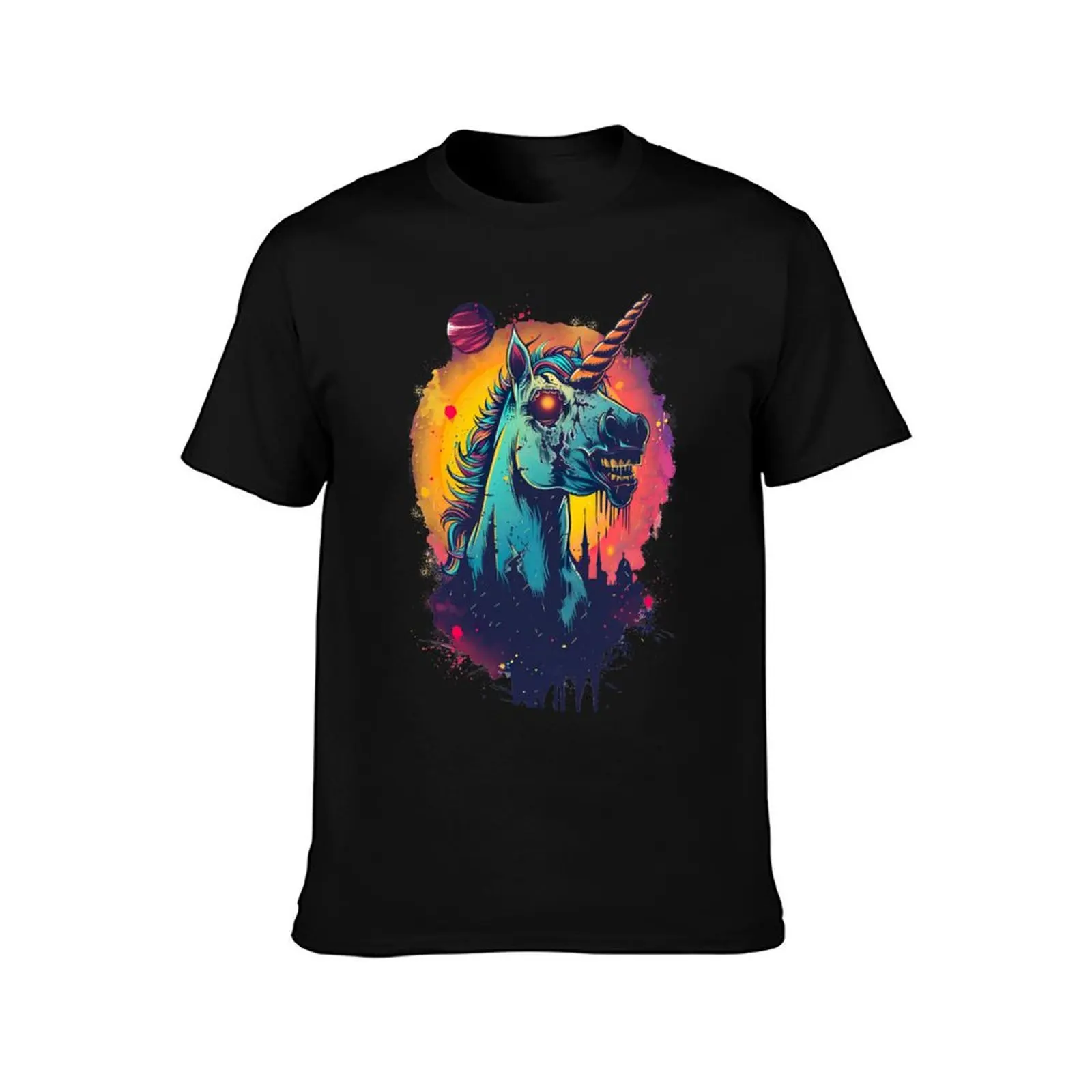 Фото Футболка Zombie Unicorn (Zombiecorn) из мягкого эластичного материала с короткими рукавами №2
