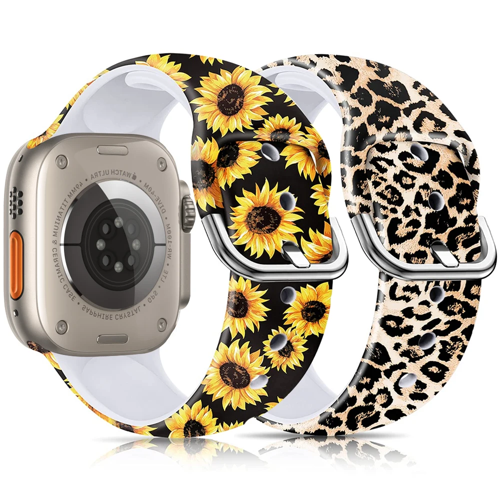 

Band for Apple Watch Ultra 49mm 45mm 44mm 41mm 40mm 49 45 44 Silicone Sport Pattern Bracelet iWatch Series 3 4 5 6 SE 7 8 Strap