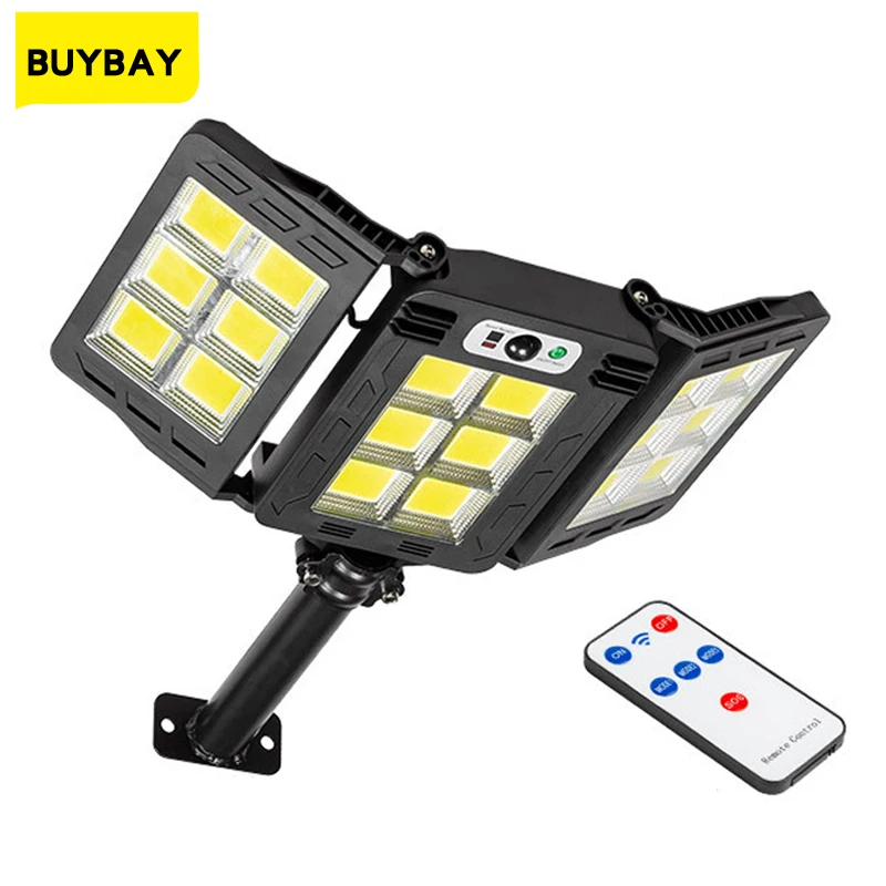 

Large COB Super Bright Solar Street Light Foldable Human Body Induction Solar Garden Light Outdoor Wall Light 3 Modes