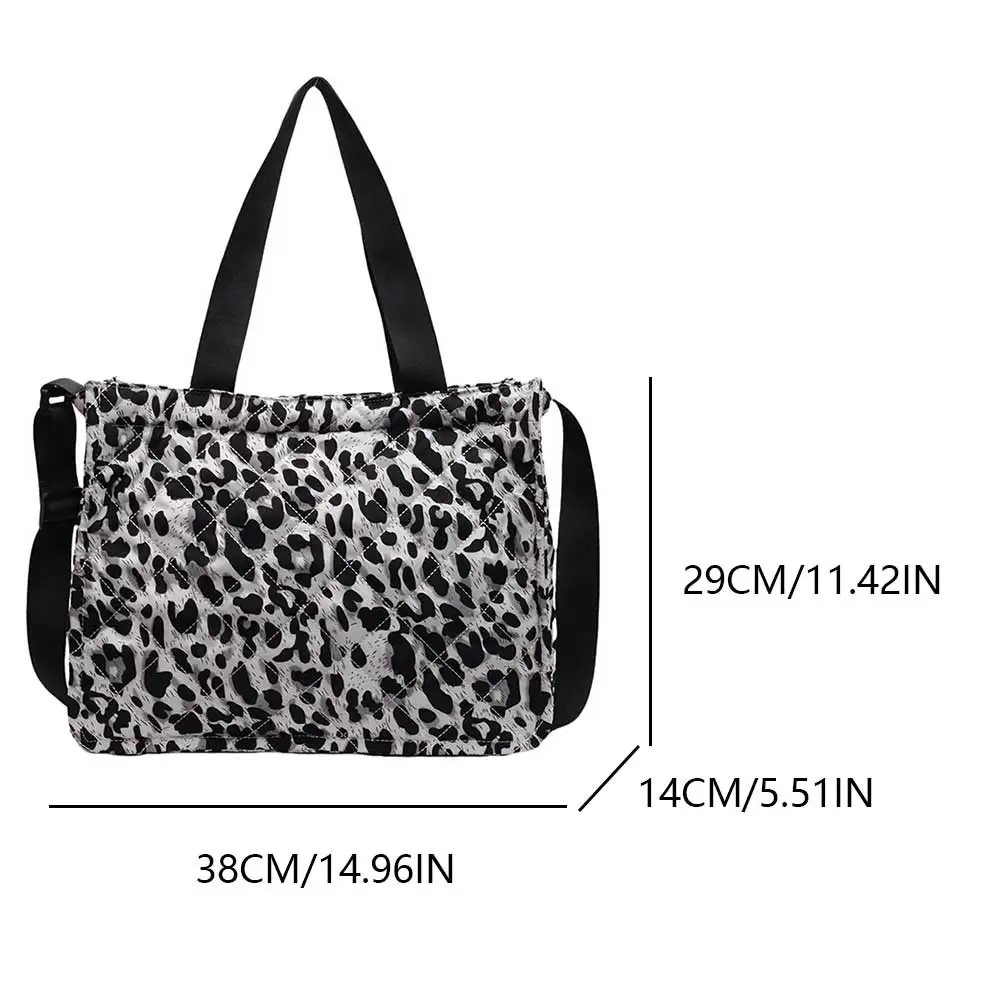 Женская леопардовая модная сумка на плечо большая вместительная мягкая через