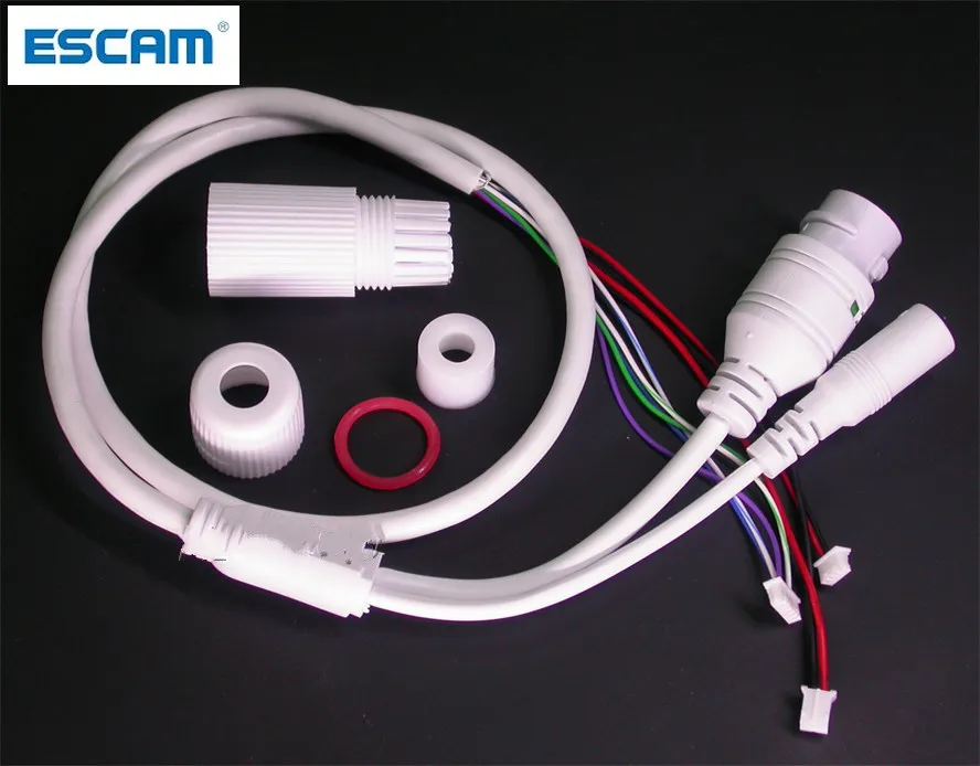

ESCAM LAN cable for CCTV IP camera board module (RJ45 / DC) standard type without 4/5/7/8 wires , 1x status LED