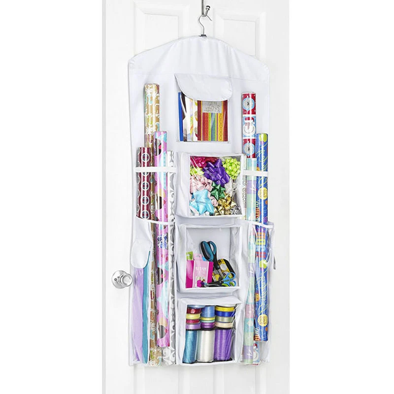 

Многофункциональная сумка для хранения новогодних подарков, 1 шт., двусторонняя подвесная сумка для ювелирных украшений, органайзер для мел...