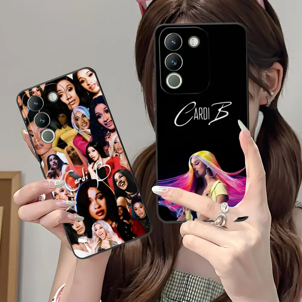 Фото Чехол для телефона Cardi B для VIVO Y77 76 75 74 73 72 58 56 55 51 50 38 36 Y19 Y18 Y03 Y01 5G, мягкий противоударный чехол из ТПУ. №4