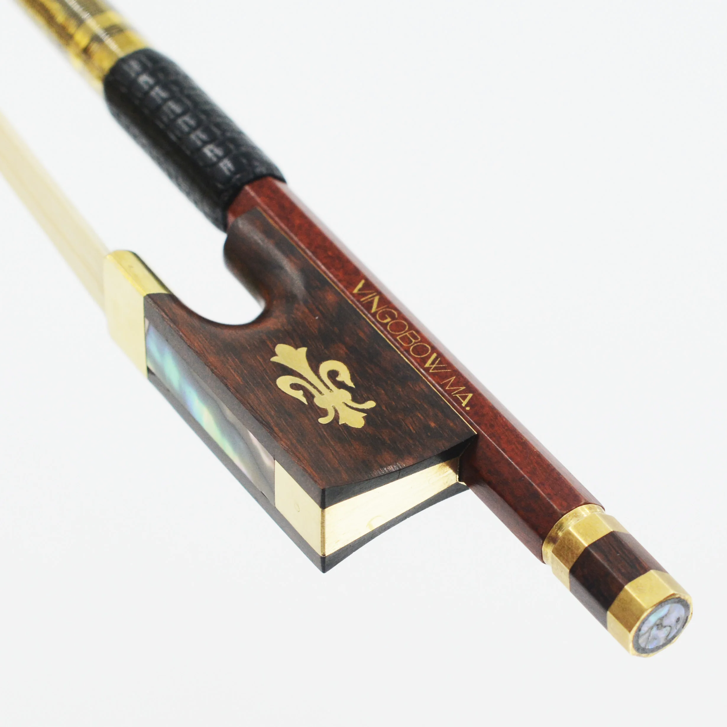 127V 4/4 Size VIOLIN BOW Hybrid Carbon Fiber Pernambuco Skin Stick Snakewood Frog Violin Parts Accessories