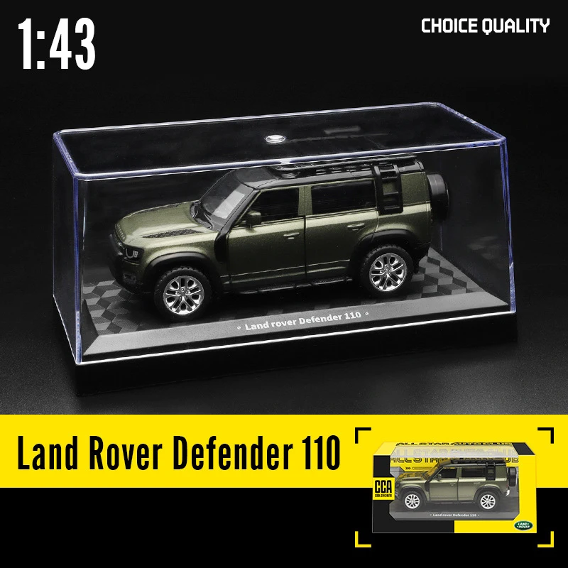 

CCA 1:43 Land Rover Defender Lamborghini svj63 Maserati McLaren Guard BMW Benz Car Model With Helmet Acrylic Box Alloy Car Toy