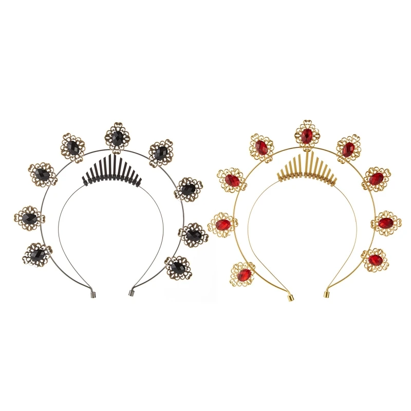 

Lolita Halo Crown Baroque Tiara Crown Headwear Lolita Crown Headdress Vintage Headband Crown Cosplay Headdress