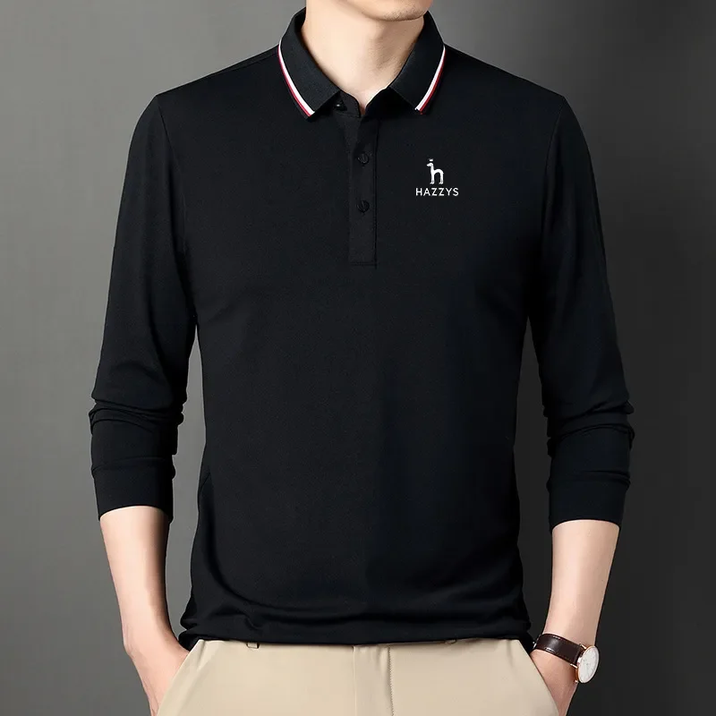 

Golf Shirt Men's Golf Clothing 2023 Fall Men's Golf Apparel Long Sleeve Tee Casual Lapel Polo Shirt Go with the Base Polo Top