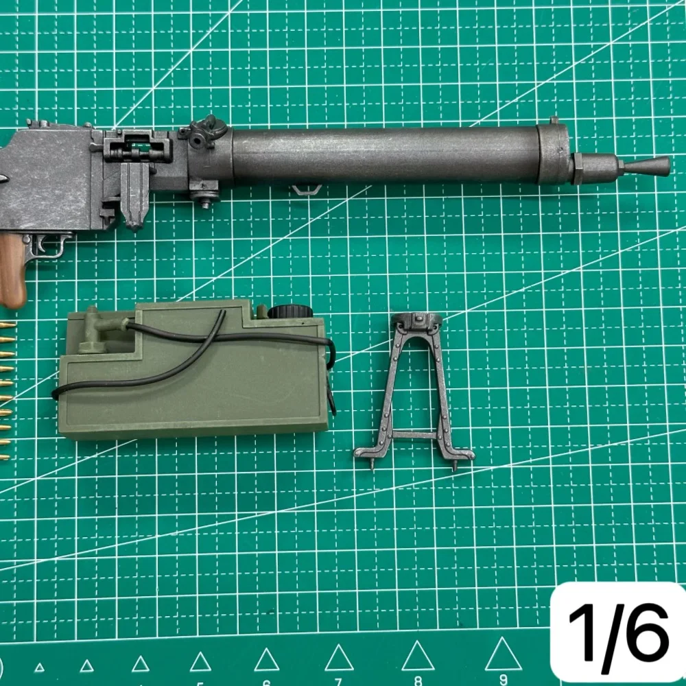Фото Фигурки солдат в масштабе 1/6 MG08/15, модель пулемета, немецкий пластиковый комплект с водяным охлаждением WWI для 12-дюймового военного дисплея №2