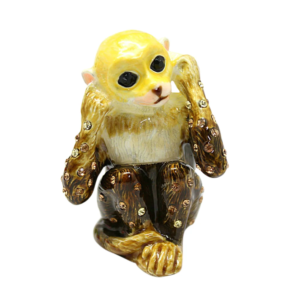 

Monkey Shape Ornament Alloy Monkey Adorn Monkey Modeling Decor Monkey Statue