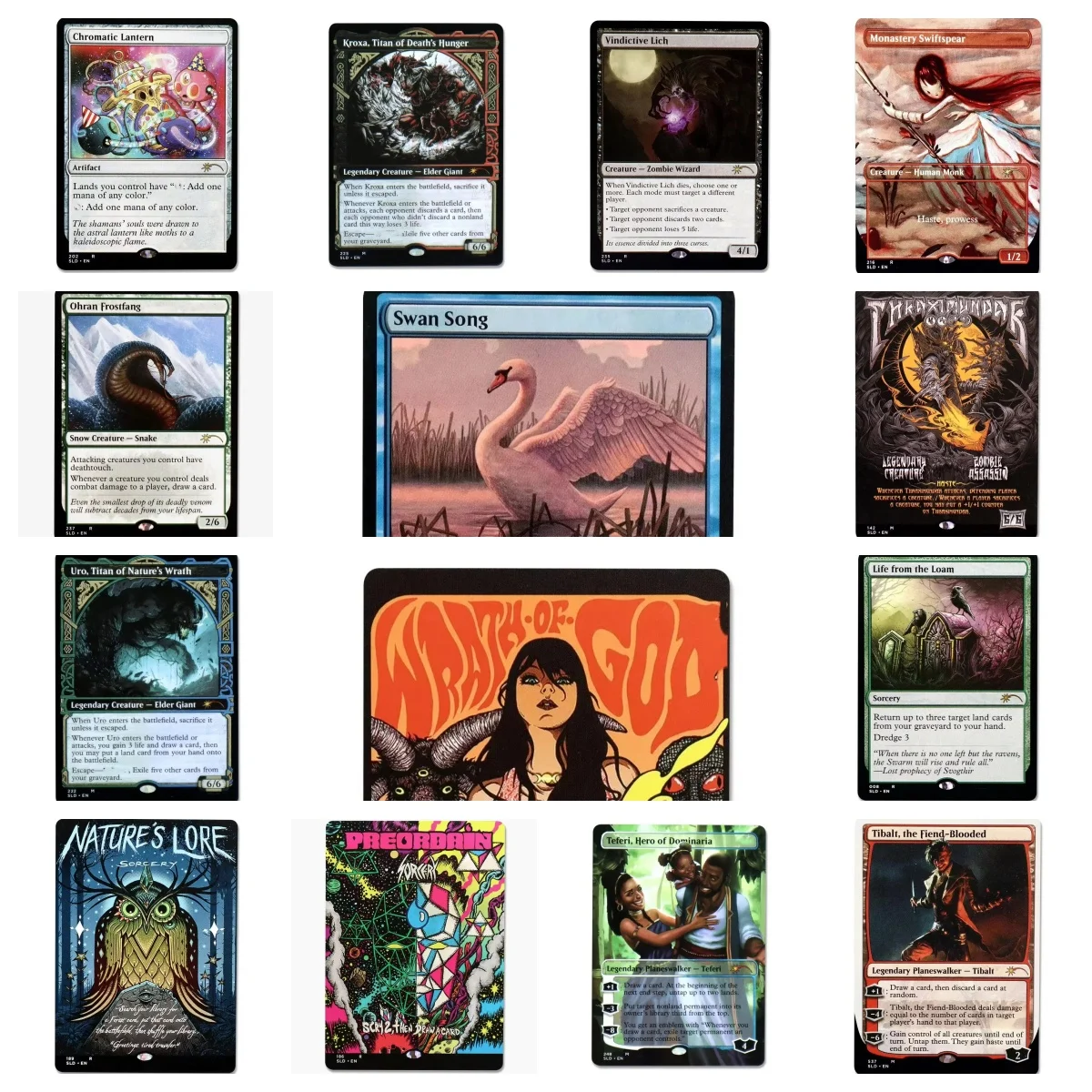 Фото Secret Lair Drop (SLD) Волшебная прокси-игра, черные прокси-карты высшего качества, игральные карты, сбор леса, настольная игра, коллекционные карточки Proxy №1