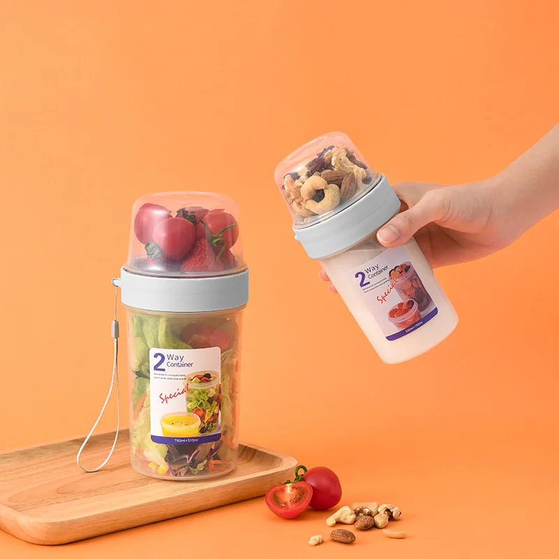 

Useful Food Container Transparent Yogurt Cereal Container Food Grade Practical Long Lasting Hiking Cereal Bowl