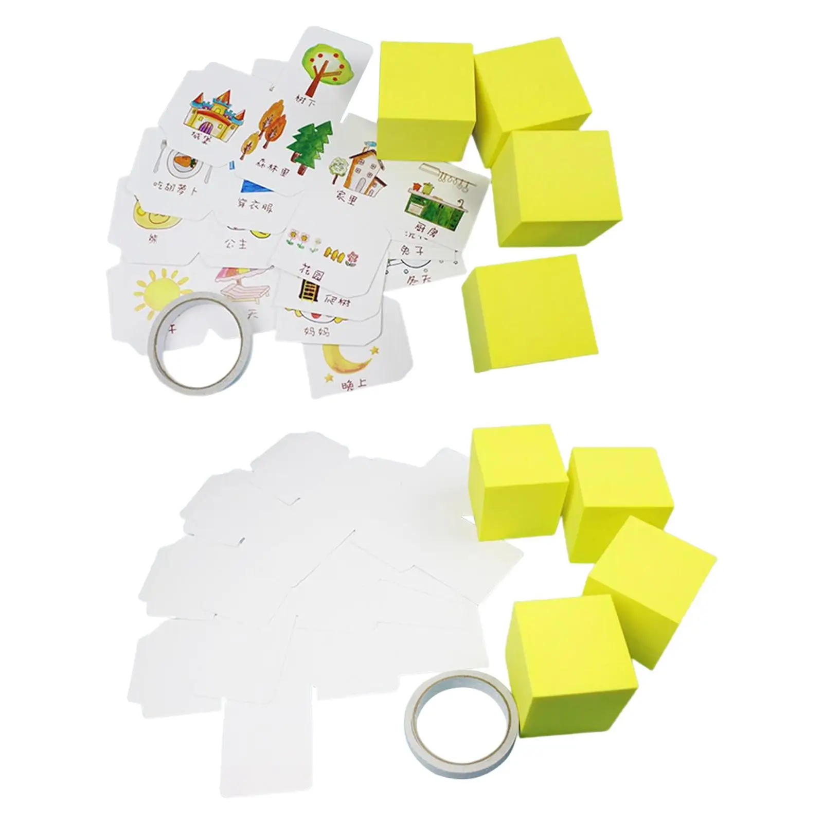 

Пенопластовые игральные кости многоцветные с 4 картами для малышей