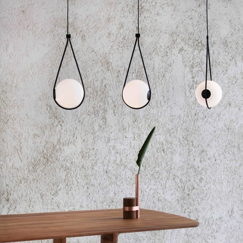 Nordic Brief Glass Ball Pendant Lighting For Dinning Room  Modern LED Pendant Light  Room Decor Bedroom Bedside Hanging Lights